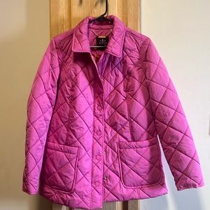 Isaac Mizrahi Live pink quilted jacket